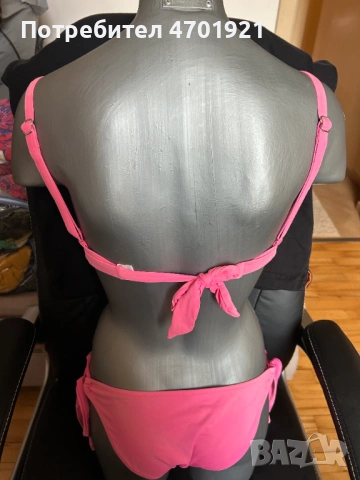 Розов бански от две части, снимка 5 - Бански костюми - 53136505