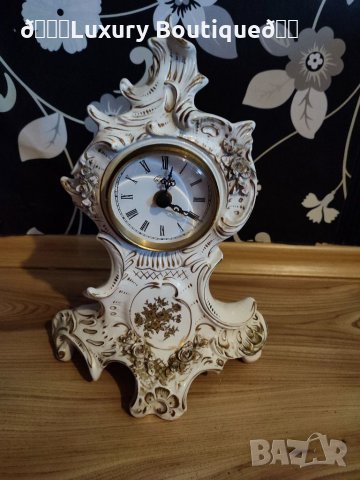 Порцеланов старинен часовник с съвременен механизъм, снимка 2 - Антикварни и старинни предмети - 34154295