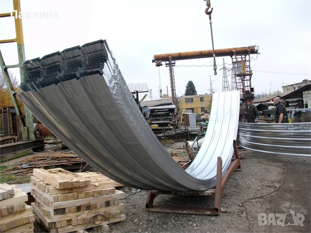 Дъговидна трапецовидна ламарина TR40x186-744, снимка 5 - Строителни материали - 52193230