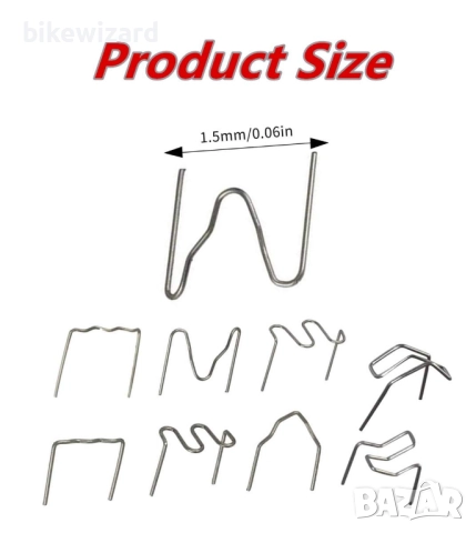 800 бр. скоби за пластмасови заваръчни ремонтни пирони за ремонт на брони – различни размери , снимка 4 - Други инструменти - 52842240