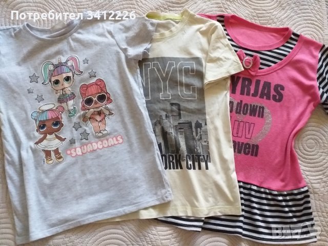 Лот рокля , тениски , бюстие Мики Маус H&M и клин 146 / 152 