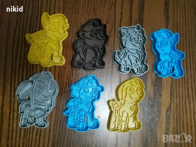 Пес патрул Paw patrol цял ръст пластмасов резец форма фондан тесто бисквитки, снимка 3 - Форми - 40487517