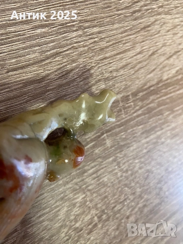 Каменна фигурка на старец, ръчна резба, приблизително XIX век, снимка 7 - Антикварни и старинни предмети - 52490876