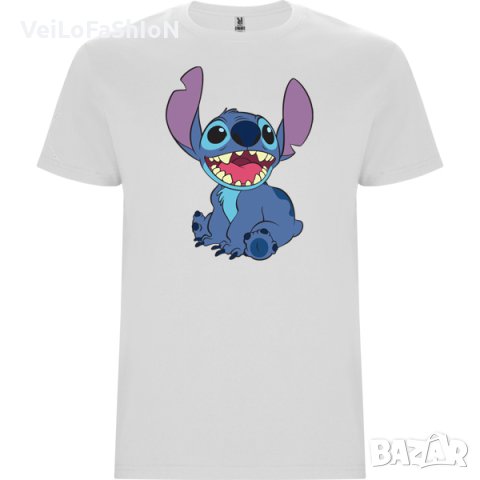 Нова детска тениска със Стич (Stitch) в бял цвят