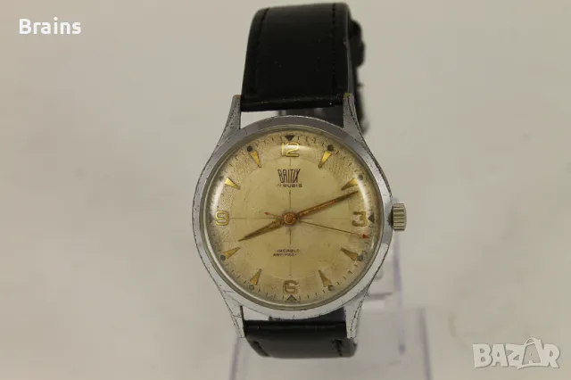 1950's Швейцарски Ръчен Часовник BRITIX 17 Jewels 39 мм