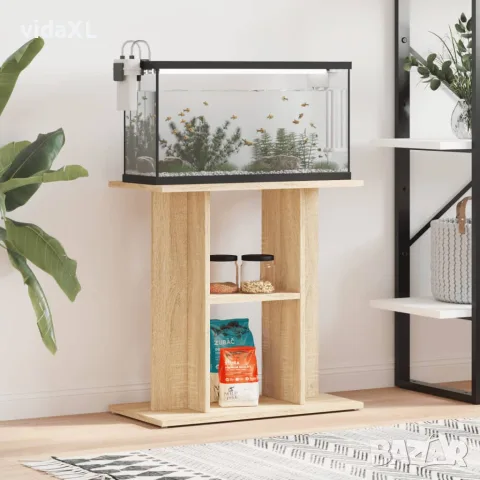 vidaXL Поставка за аквариум, сонома дъб, 60x30x60 см, инженерно дърво, снимка 2 - Аквариуми - 56148103