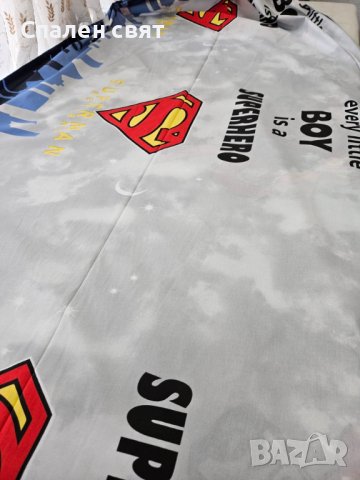 Детски спални комплекти от Ранфорс 100% памук - Супермен, снимка 5 - Спално бельо и завивки - 40890901