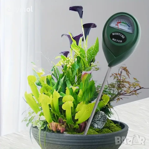 Влагомер за почва, тестер за влажност на растения, неръждаема стомана, без батерии, снимка 2 - Други - 51059808