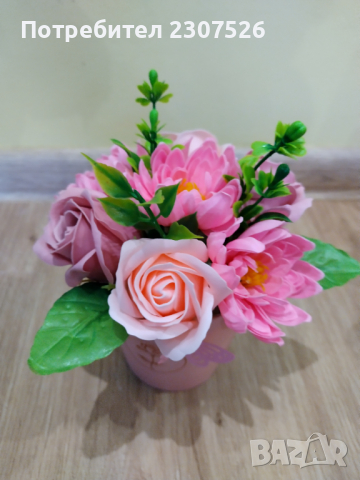 Сапунени цветя , снимка 3 - Изкуствени цветя - 44767487