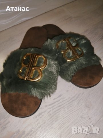 Дамски чехли с пух р. 38, снимка 4 - Чехли - 33920224