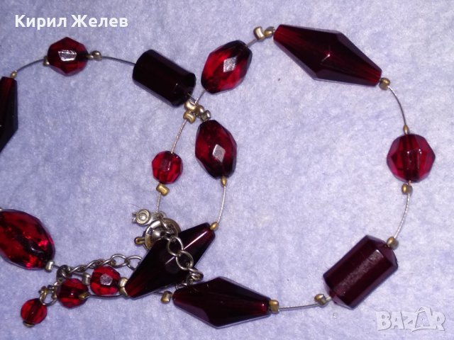 ПРЕКРАСНО ФАСЕТИРАНО КРИСТАЛНО РЕТРО АРТ НУВО СТИЛ ХЕНД МЕЙД КОЛИЕ 45511, снимка 16 - Колиета, медальони, синджири - 41753151