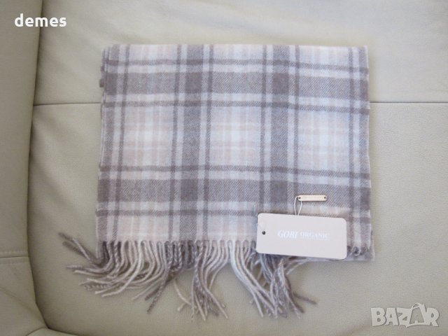 Фин шал 100% органичен кашмир, каре, Монголия, снимка 6 - Шалове - 35849725