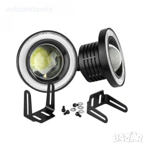 Халогени LED Angel eyes 64мм, Лупи за вграждане - 28680, снимка 2 - Аксесоари и консумативи - 53707389