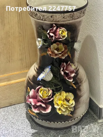 Огромна ваза Capodimonte 56 см, снимка 6 - Вази - 50209368