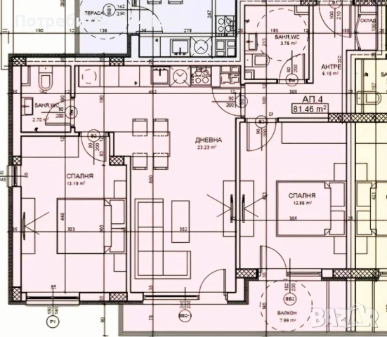 3-стаен апартамент жк. Надежда 1, снимка 2 - Апартаменти - 53145353