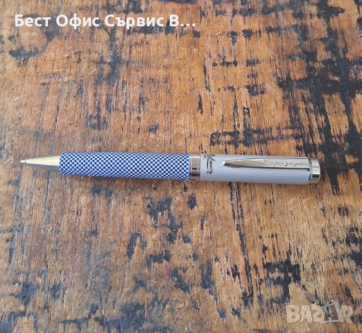 химикалка Balmain Paris Балмейн Париж сребърна с текстил тяло, снимка 5 - Ученически пособия, канцеларски материали - 52167538