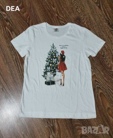 Бяла тениска M-Л-10лв.НОВА