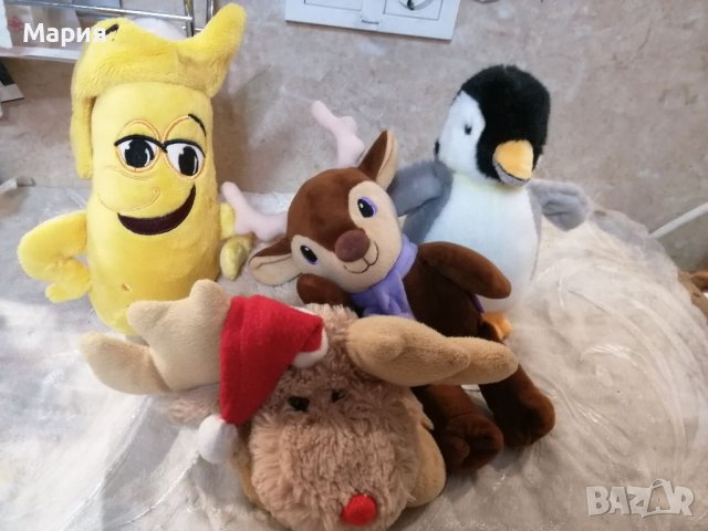 Коледни симпатични плюшени играчки - еленче, пингвинче, маймунка. , снимка 3 - Плюшени играчки - 30896832