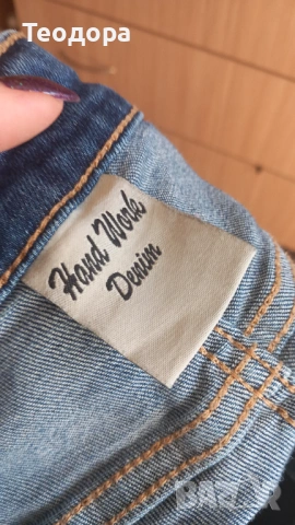 Дънки с пеперуди, снимка 5 - Дънки - 53655748