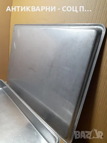Соц Стара Хром Неръждаема Тава Съд Тегло 7.200кг., снимка 9 - Антикварни и старинни предмети - 48745327