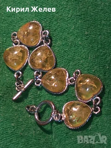 ЕФЕКТНА СРЕБРИСТА ВИНТИДЖ ГРИВНА с КРАСИВ СИНТЕТИЧЕН КЕХЛИБАР 47501, снимка 11 - Гривни - 47034854