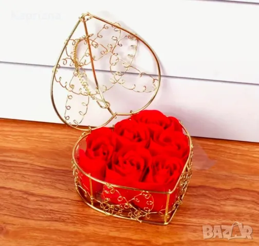 Сърце от сапунени рози, снимка 3 - Романтични подаръци - 48759921