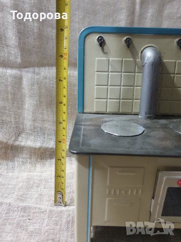 Старинна метална играчка- готварска печка, снимка 8 - Антикварни и старинни предмети - 39089025