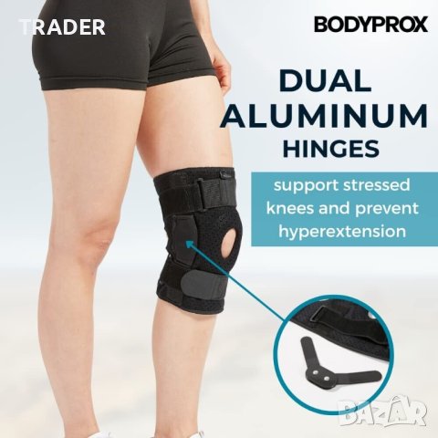 наколенка,Bodyprox Hinged Knee Brace for Men and Women, Knee Support for Swollen ACL - L, снимка 3 - Спортна екипировка - 41890913