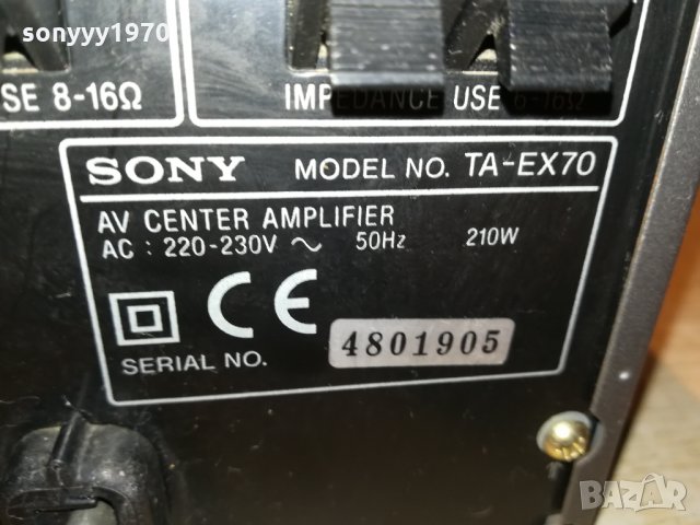 sony ta-ex70av amplifier 1209211212, снимка 9 - Ресийвъри, усилватели, смесителни пултове - 34106604