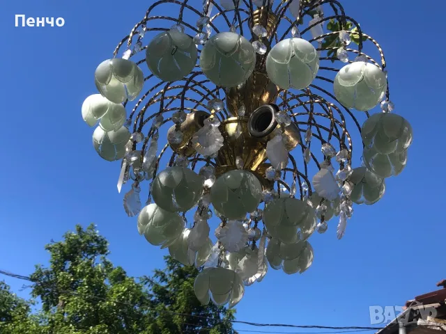 старинен кристален полилей, снимка 14 - Антикварни и старинни предмети - 50341982