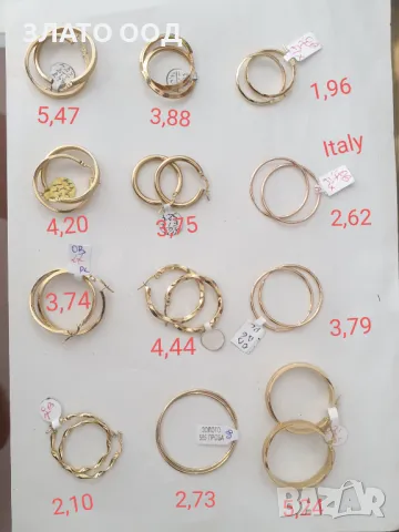 Златни обеци халки- с елементи тип Пандора 14К, снимка 6 - Обеци - 40371207