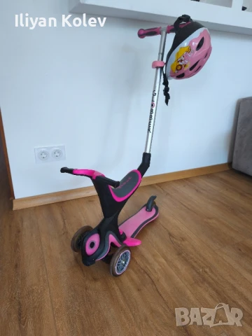 Детска тротинетка Globber 3в1 за момиче+ каска B-Twin, снимка 1