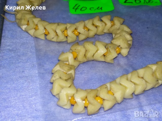 СТАР РЪЧНО НИЗАН РЕТРО ГЕРДАН с МЪНИСТА и ПОЗЛАТЕНА БРОНЗОВА ЗАКОПЧАЛКА 27020, снимка 12 - Антикварни и старинни предмети - 40689907