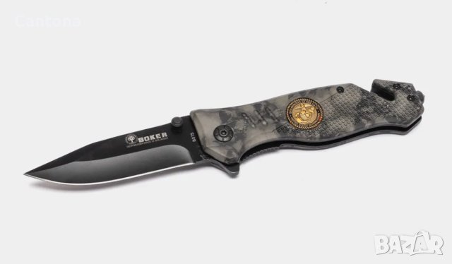 Сгъваем полуавтоматичен нож BOKER B075 - сив, 210/89