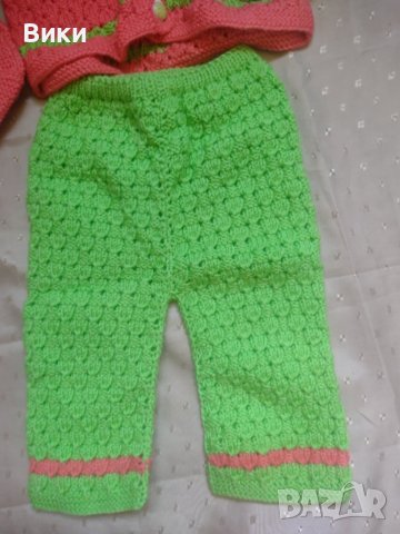 Бебешки плетен цветен костюм , снимка 6 - Комплекти за бебе - 41456234