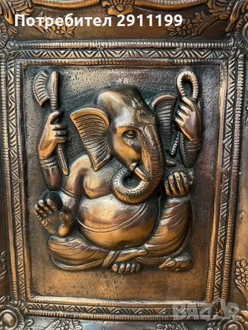Метална картина със слон, снимка 4 - Картини - 49958494
