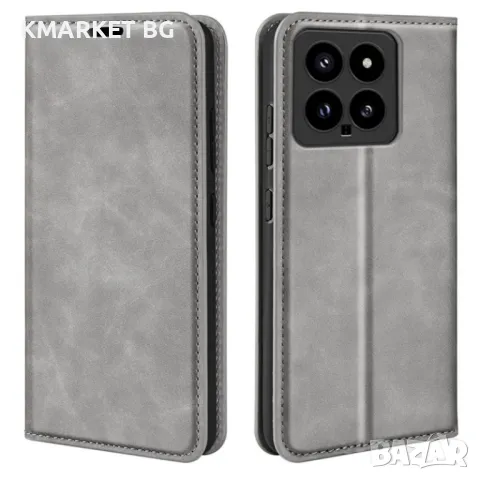 Xiaomi 14 Magnetic Wallet Кожен Калъф и Протектор, снимка 2 - Калъфи, кейсове - 48767594