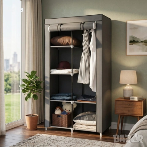 Сгъваем текстилен шкаф XXL, снимка 5 - Шкафове - 53768110