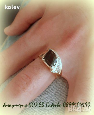 Златен пръстен с турмалин, унисекс модел 6.15 грама/размер №63, снимка 4 - Пръстени - 41393142