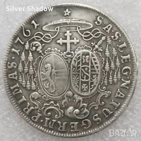 Монета Австрия/Залцбург 1 Талер 1761 г. Сигизмунд III, снимка 2 - Нумизматика и бонистика - 35769691