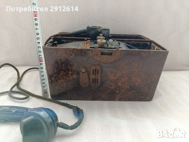 стар немски военно-полеви телефон - WEHRMACHT - WWII - 1944г, снимка 5 - Антикварни и старинни предмети - 51856623