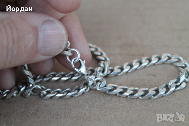 Сребърен ланец 0,925, снимка 5 - Колиета, медальони, синджири - 53275096
