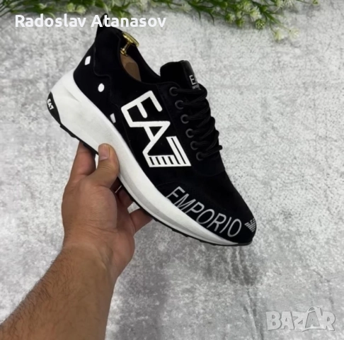 Мъжки EA7-Emporio Armani цвят: черно-бял. КОД 6767 , снимка 3 - Маратонки - 52525344