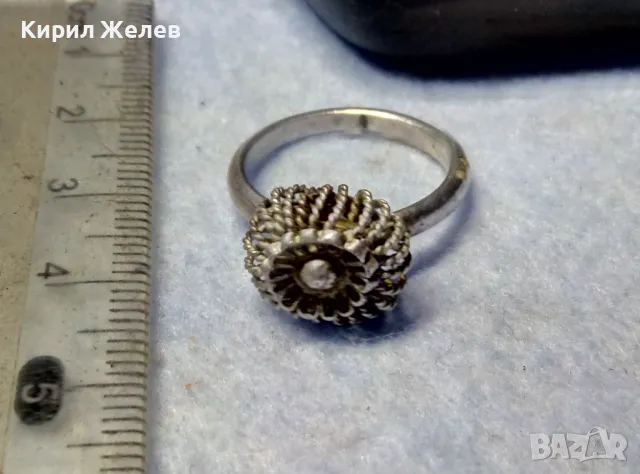 СТАРИНЕН ФИЛИГРАНЕН СРЕБЪРЕН ПРЪСТЕН СРЕБРО ВИСОКА ПРОБА РЪЧНА ИЗРАБОТКА 47960, снимка 7 - Антикварни и старинни предмети - 50057025