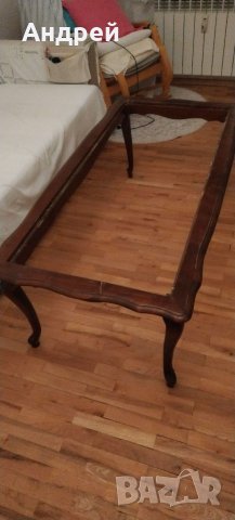 Холна маса дърво и мрамор, снимка 2 - Маси - 41914726