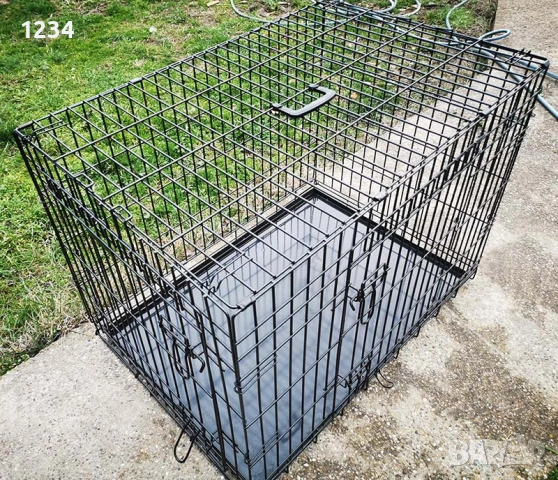 НОВА солидна транспортна клетка метална сгъваема 91x62x67cm Ellie-Bo за куче, стационар