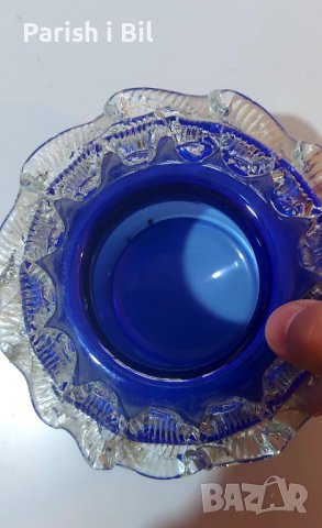 Ваза синя,малка, снимка 4 - Вази - 38875215