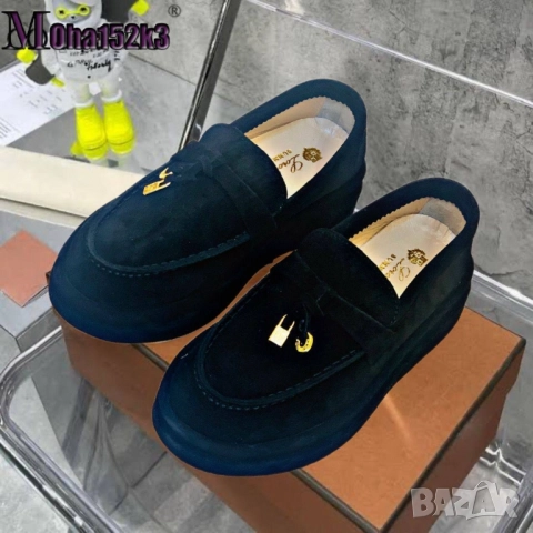 мокасини от естествен велур loro piana , снимка 2 - Дамски ежедневни обувки - 51447467