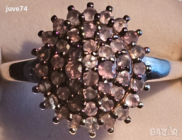 СРЕБЪРЕН ПРЪСТЕН С ЕСТЕСТВЕНИ АЛЕКСАНДРИТИ (НАРСИПАТНАМ,ИНДИЯ) СЕРТИФИКАТ, снимка 4 - Пръстени - 53737691