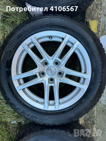 Джанти Dezent 16-ки със Зимни гуми 205/60/16 Continental , снимка 2 - Гуми и джанти - 53162670
